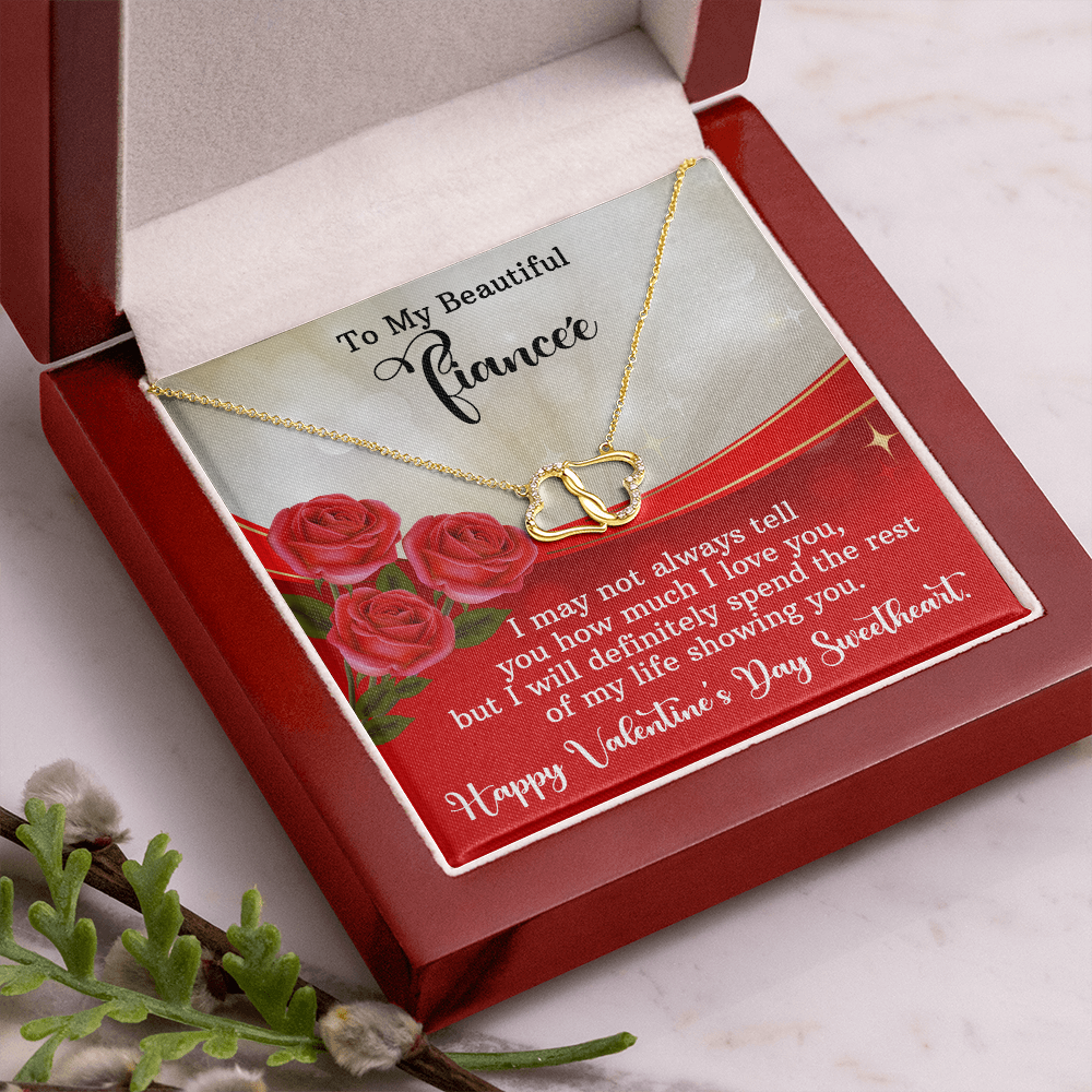 CardWelry My Beautiful Fiancée Necklace Gift, Valentine's Day Gift to Wife To Be, I may not always tell you I love you Jewelry Default Title