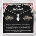 CardWelry Best Friend Gift On Wedding Day Alluring Beauty Eternity Necklace Wedding Gift for BFF Jewelry Standard Box