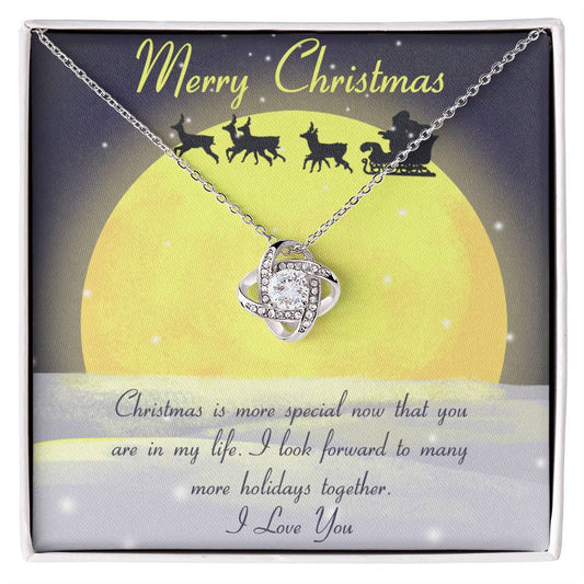 CARDWELRYJewelryChristmas Gift - Merry Christmas to Special Someone, I Love You, - Love Knot CardWelry Necklace Gift