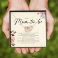 CardWelry Dear Mom-to-be Interlocking Hearts Necklace with On Demand Message Card (Standard Box)