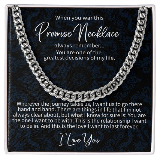 CARDWELRYJewelryEngagement Gift Promise Necklace for Him, Gift for Boyfriend Birthday, Boyfriend Anniversary