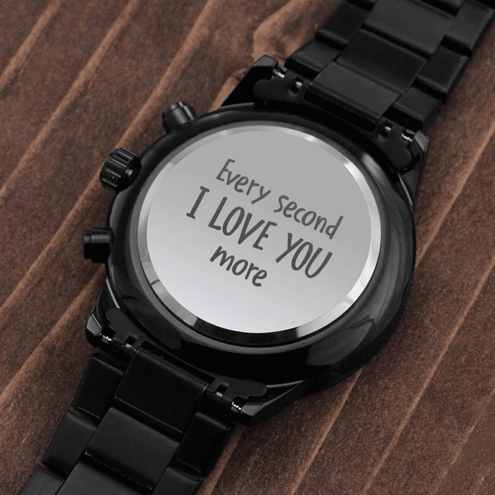 CardWelry Every Second I Love You More Watch for Him Jewelry Standard Box