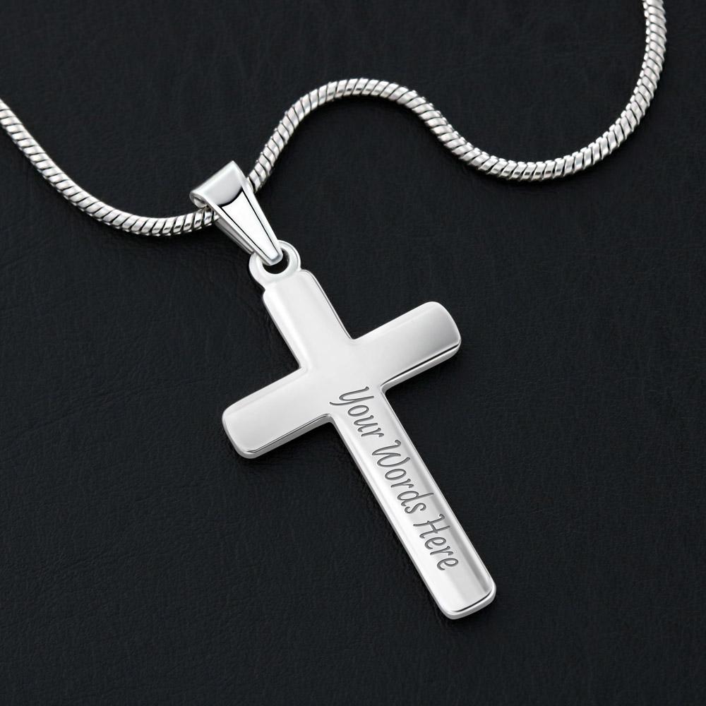 CardWelry Gift for Best Friend Personalized Cross Necklace, You are the best to my friend, personalized on the back with a name Jewelry