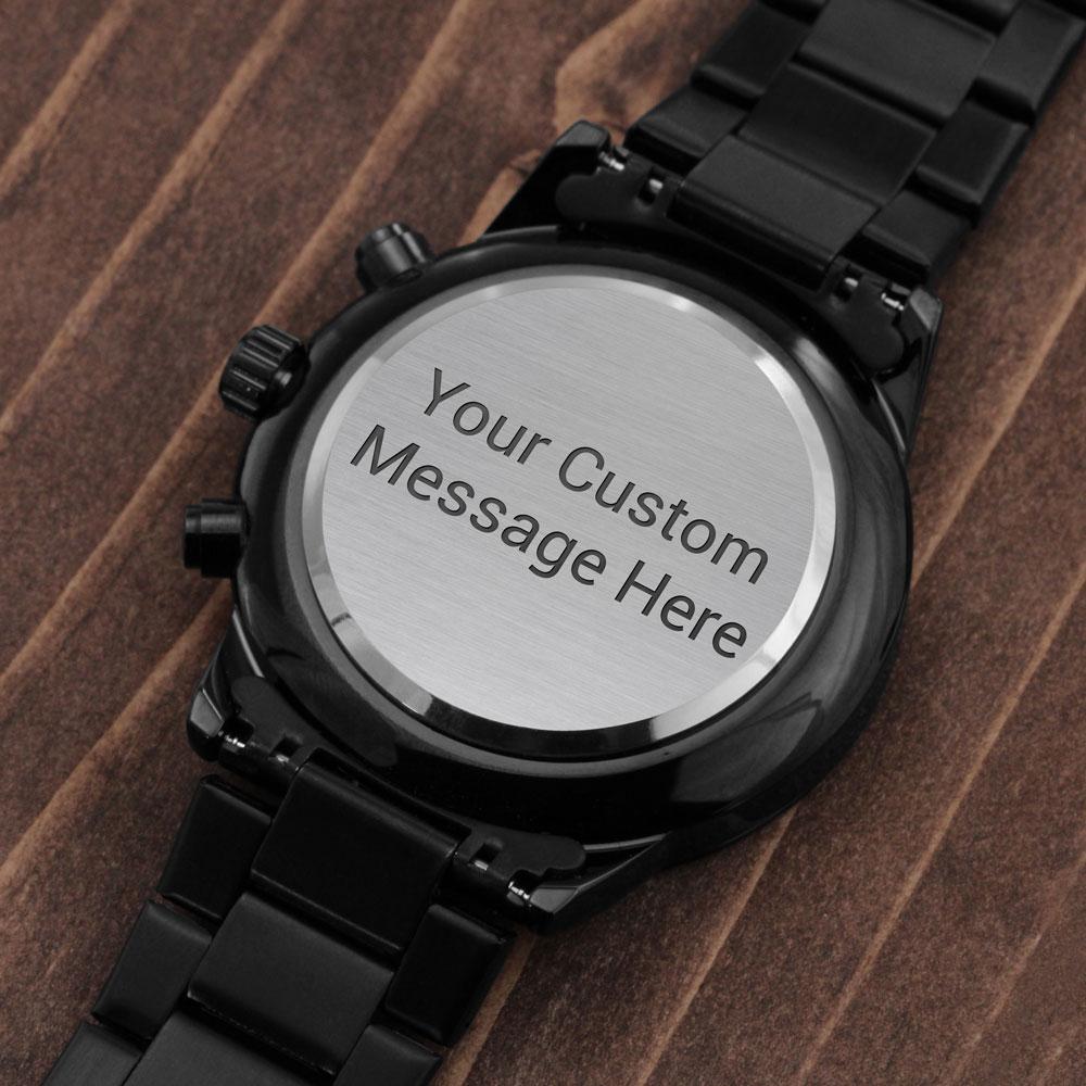 CardWelry Gift for Father's Day , Personalized Engraved Watch, Gift for Dad, Gift for Husband , Gift for Boyfriend , Custom Handwriting Engraved Watch Jewelry