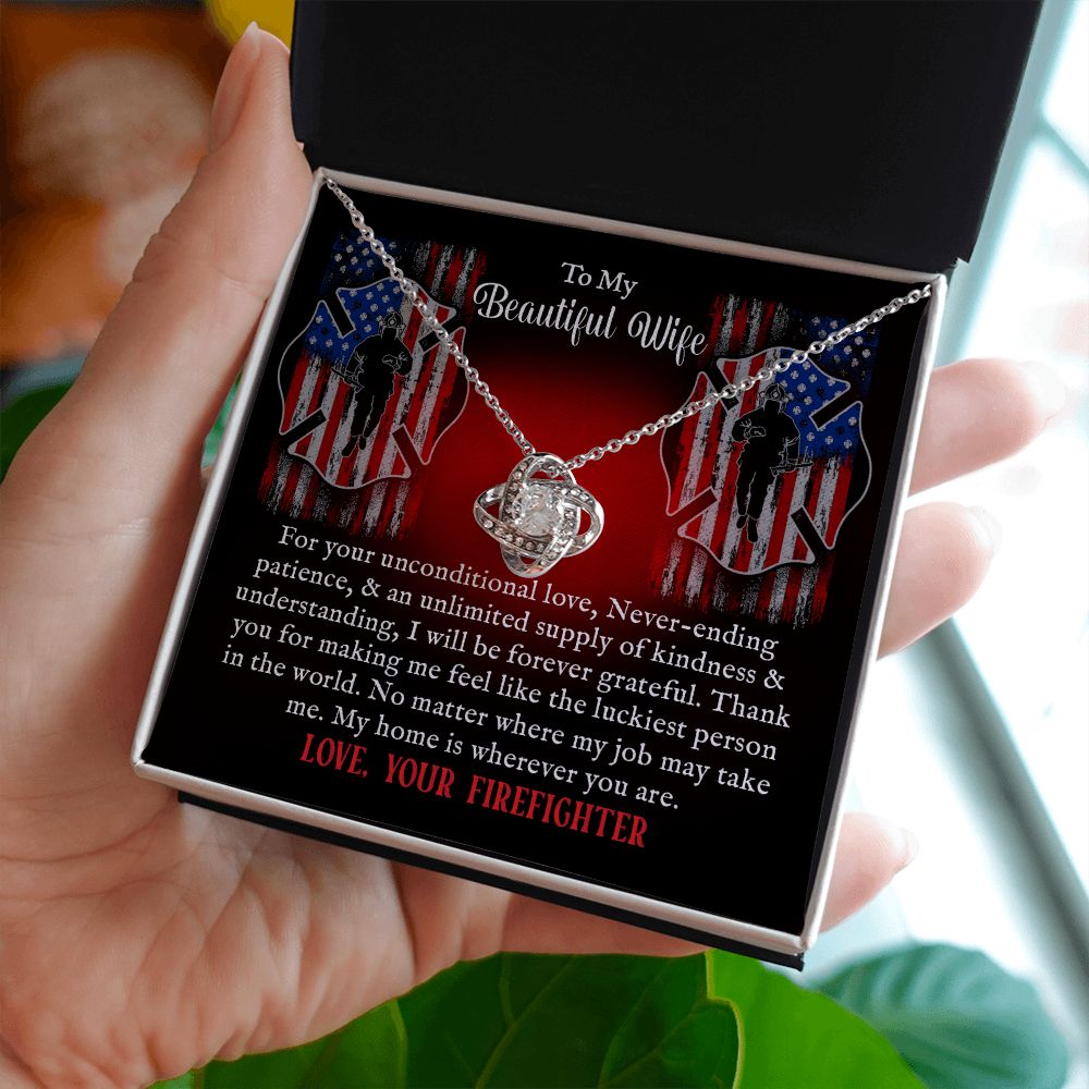 CardWelry Gift For Firefighter Wife Love Necklace Gift, Romantic Sentimental gift from Firefighter Husband Jewelry