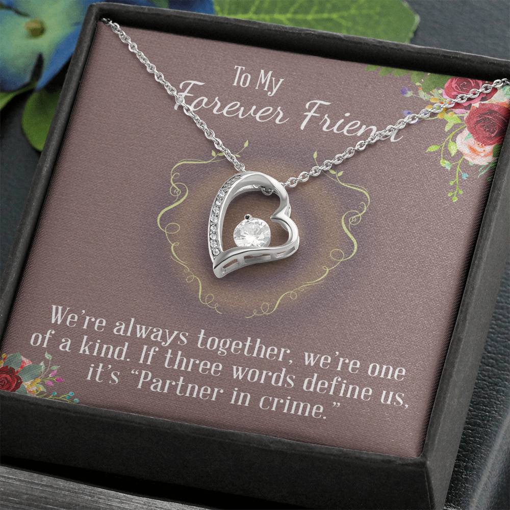 CardWelry Gift for Friend, Appreciation Gift, To My Forever Friend, Best friend gift, BFF Gift, Friends Forever Best Friend Necklace Thank you gift Jewelry Standard Box