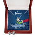 CardWelry Gift For Soulmate, The Grinch Funny Soulmate Card Love Knot Pendant Necklace Gift Jewelry Luxury Box w/LED