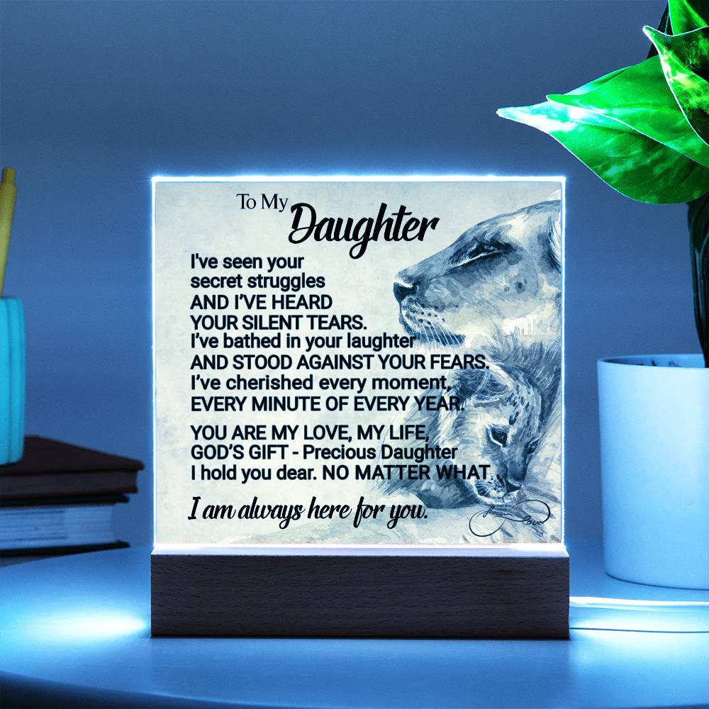 CARDWELRYJewelryGift to Daughter from mom, from Dad, Daughter Birthday Gift, Daughter Bedroom Night Light