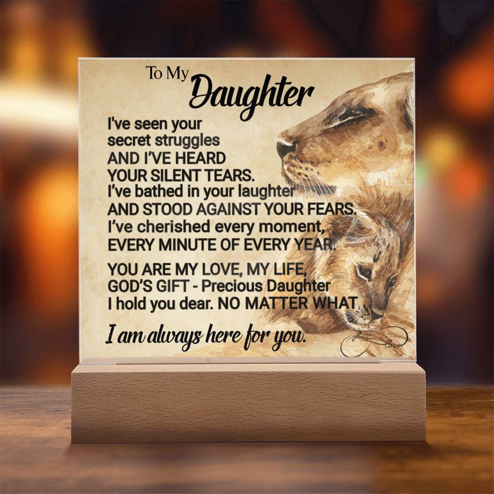 CARDWELRYJewelryGift to Daughter from mom, from Dad, Daughter Birthday Gift, Daughter Bedroom Night Light