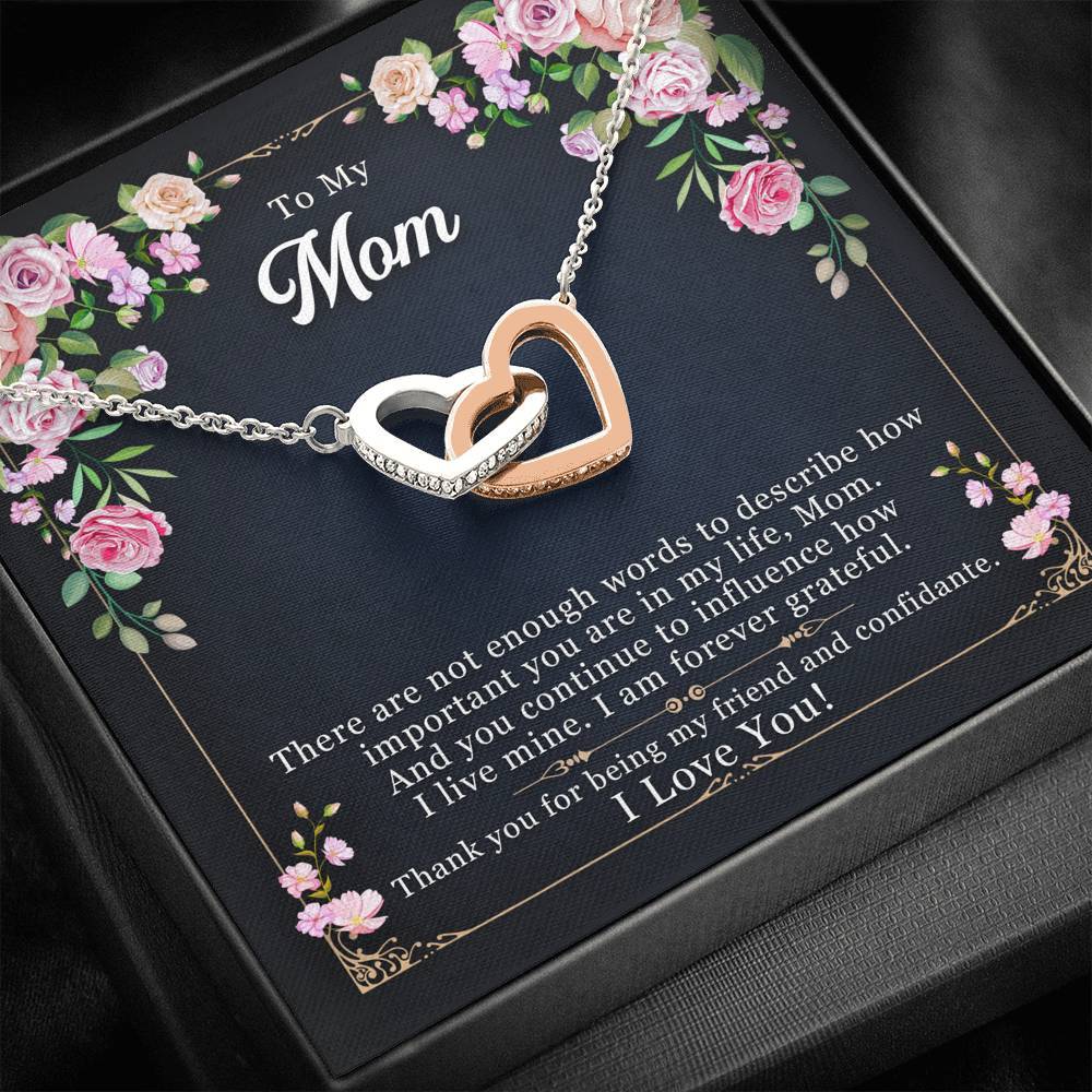 CardWelry Gifts For Mom Necklace, Mom Birthday Card Christmas Gift for Moms Mothers Gift for Her Jewelry Standard Box