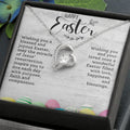 CARDWELRYJewelryHappy Easter, Wishing You, CardWelry Necklace Gift, White Gold Forever Love