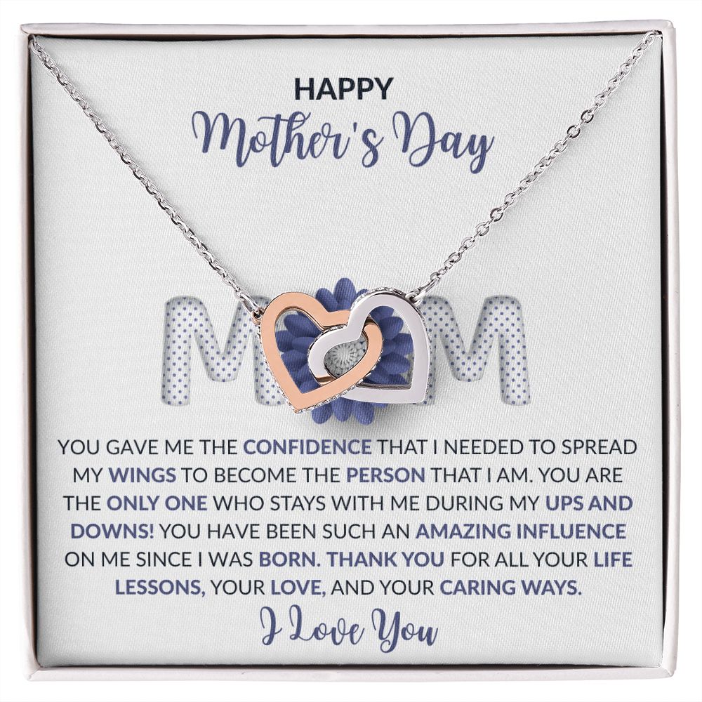 CARDWELRYJewelryHppay Nother's Day Mom, Thank You For All Inter Locking Heart CardWelry Gift