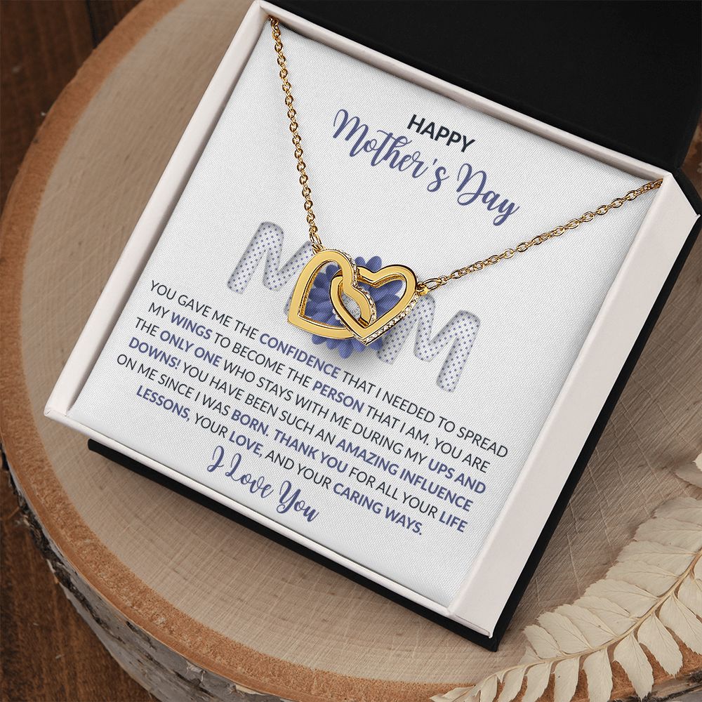 CARDWELRYJewelryHppay Nother's Day Mom, Thank You For All Inter Locking Heart CardWelry Gift
