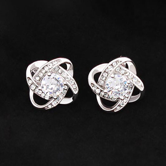 CardWelry Love Knot Stud Earrings Jewelry Default Title