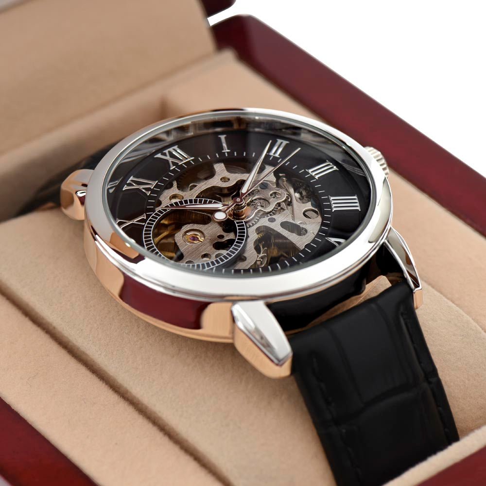 CardWelry Meaningful Watch Gift for Dad, Special Present for Dad on Father's Day, Father Appreciation Gift Watch