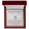 CARDWELRYJewelryMerry Christmas My Love, From Your Husband - Love Knot CardWelry Necklace Gift