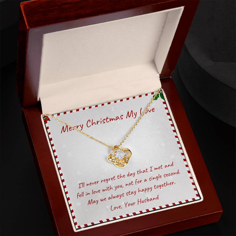 CARDWELRYJewelryMerry Christmas My Love, From Your Husband - Love Knot CardWelry Necklace Gift