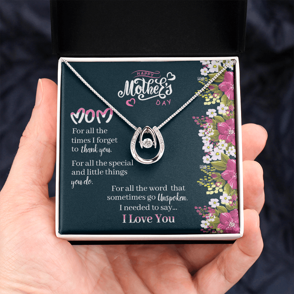 CardWelry Mom I needed to say I Love You Happy Mother's Day Message Card Necklace for Mom on Mothers day Jewelry