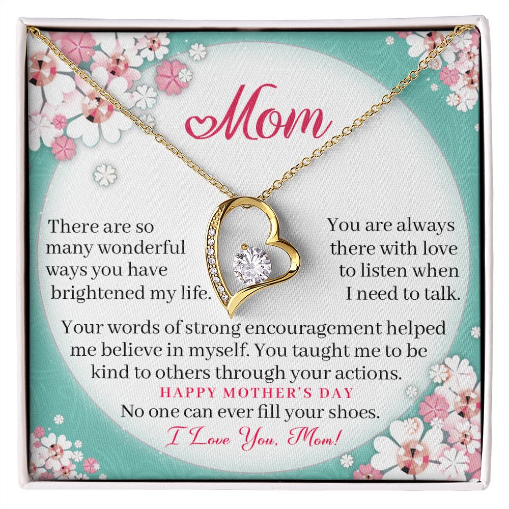 CardWelry Mom Mother's Day Gift, Sparkling Crystals and Heartfelt Message: The Ultimate Mother's Day Gift Jewelry 18k Yellow Gold Finish Standard Box