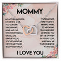CARDWELRYJewelryMommy, My Mother, My Rock, My Shinning Star Inter Locking Heart CardWelry Gift