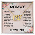 CARDWELRYJewelryMommy, My Mother, My Rock, My Shinning Star Inter Locking Heart CardWelry Gift