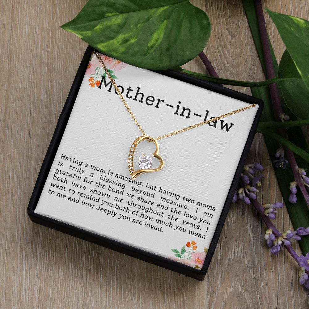 CARDWELRYJewelryMother-In-Law, I Want To Remind You, White Gold Forever Love Necklace