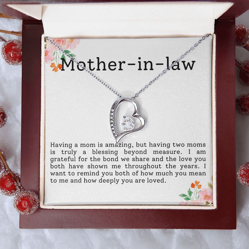 CARDWELRYJewelryMother-In-Law, I Want To Remind You, White Gold Forever Love Necklace