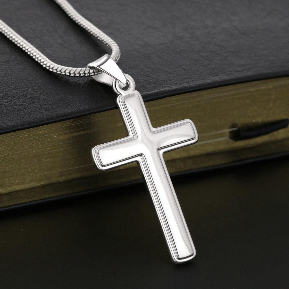 CardWelry My Love, Happy Anniversary Cross Necklace for Her Jewelry