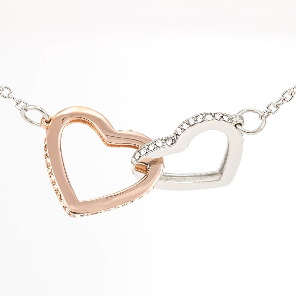 CardWelry Necklace for Daughter from Dad, To My Daughter Never Forget That I love You, Interlocking Heart Jewelry