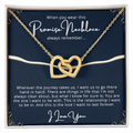 CardWelry Promise Necklace for Couples, Promise Necklace Gift for Her, Engagement Gift Jewelry 18K Yellow Gold Finish Standard Box