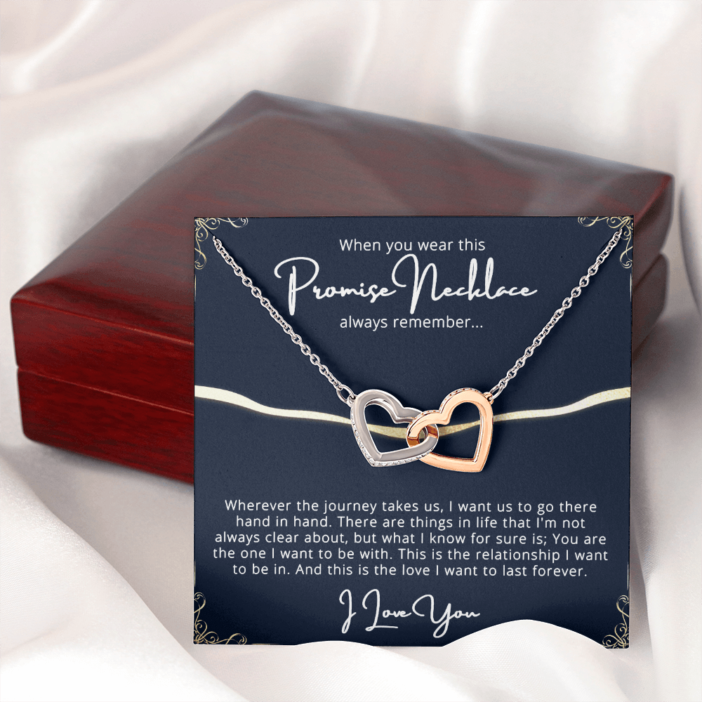 CardWelry Promise Necklace for Couples, Promise Necklace Gift for Her, Engagement Gift Jewelry
