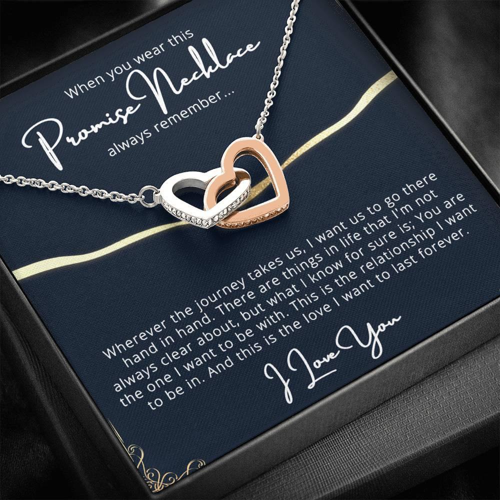 CardWelry Promise Necklace for Girlfriend from Boyfriend, For Couples, Promise Necklace for Her Jewelry Standard Box