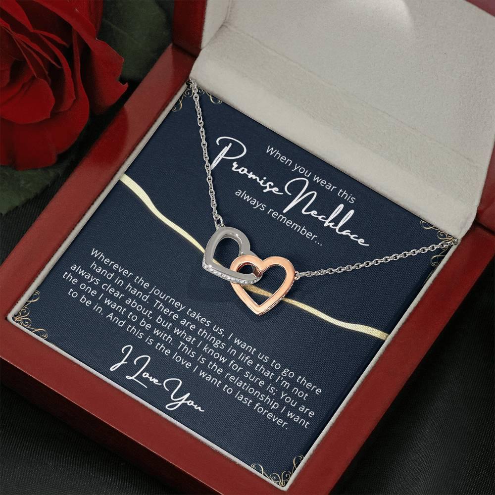 CardWelry Promise Necklace for Girlfriend from Boyfriend, For Couples, Promise Necklace for Her Jewelry