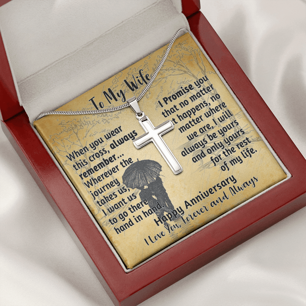 CardWelry Promise Necklace for Her, Anniversary Gift for Wife Promise Gift For Her, Promise Jewelry, Wife Necklace, Sentimental Gift Jewelry