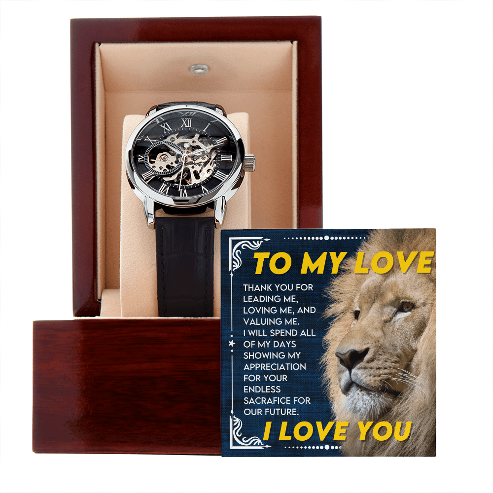 CardWelry Romantic Gift For Soulmate from Wife, Luxury Watch for Soulmate, Soulmate Gifts for Him, Husband Boyfriend Fiancé Gift Ideas Watch