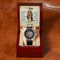 CardWelry Son Gift from Dad, Open Work Watch To My Son From Dad, Dad Son Gift Dad to Son Jewelry