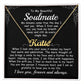 CardWelry Soulmate Name Necklace Gifts, My Dreams Came True The Day I Met You, Gift for Her from Husband, from Fiancée, from Boyfriend Jewelry 18k Yellow Gold Finish Standard Box
