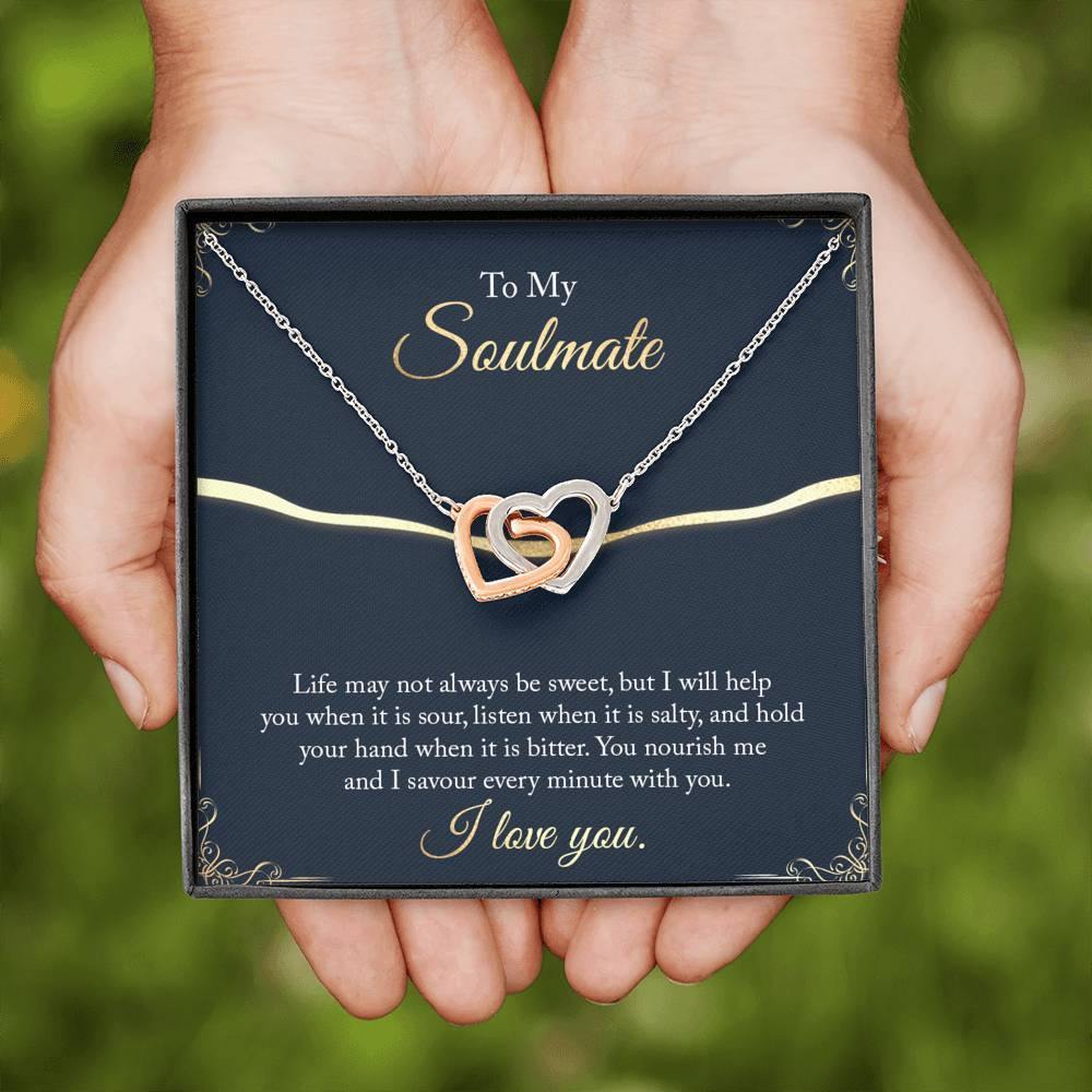 CardWelry Soulmate Necklace Gift For Her, To My Soulmate Necklace, Love Necklace Gifts Jewelry