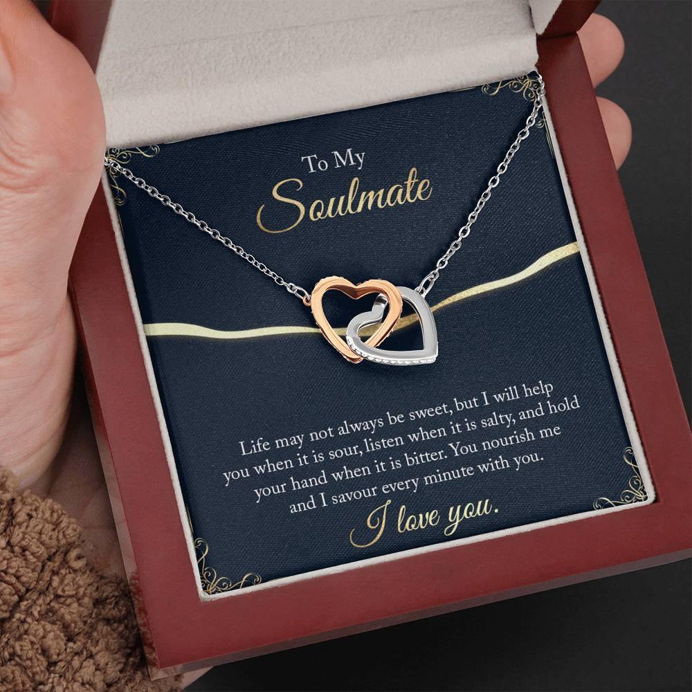CardWelry Soulmate Necklace Gift For Her, To My Soulmate Necklace, Love Necklace Gifts Jewelry