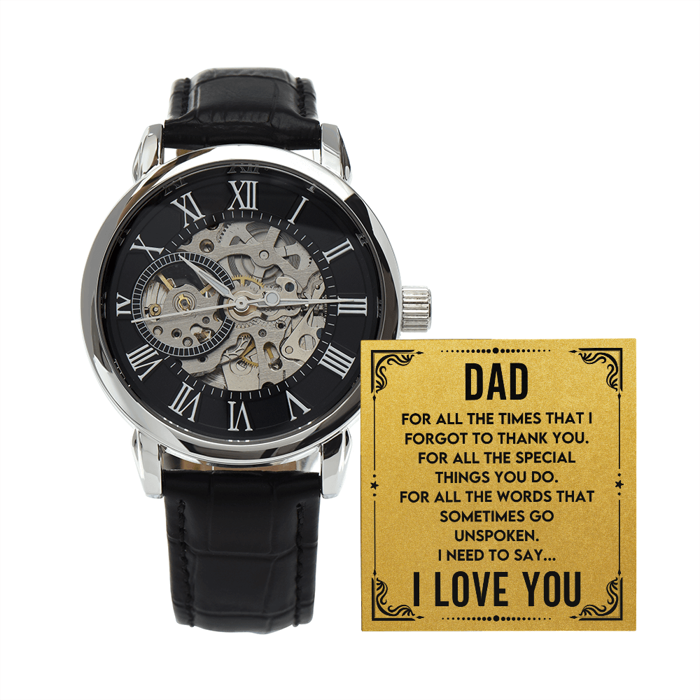 CardWelry Special Gift for Dad on Fathers Day from Daughter, Luxury Watch for Dad, Dad Birthday Gift, Best Watch for Dad with Message Card Watch Default Title