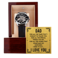 CardWelry Special Gift for Dad on Fathers Day from Daughter, Luxury Watch for Dad, Dad Birthday Gift, Best Watch for Dad with Message Card Watch
