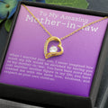 CARDWELRYJewelryTo My Amazing Mother-in-Law White Gold Forever Love Necklace Gift