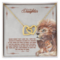 CARDWELRYJewelryTo My Beautiful Daughter, I Promise To Love You For The Rest Of My Life - Interlocking Hearts Necklace