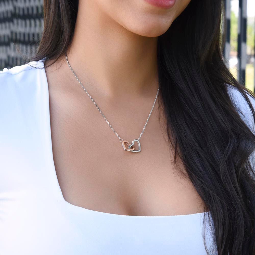 CARDWELRYJewelryTo My Beautiful Daughter, I Promise To Love You For The Rest Of My Life - Interlocking Hearts Necklace