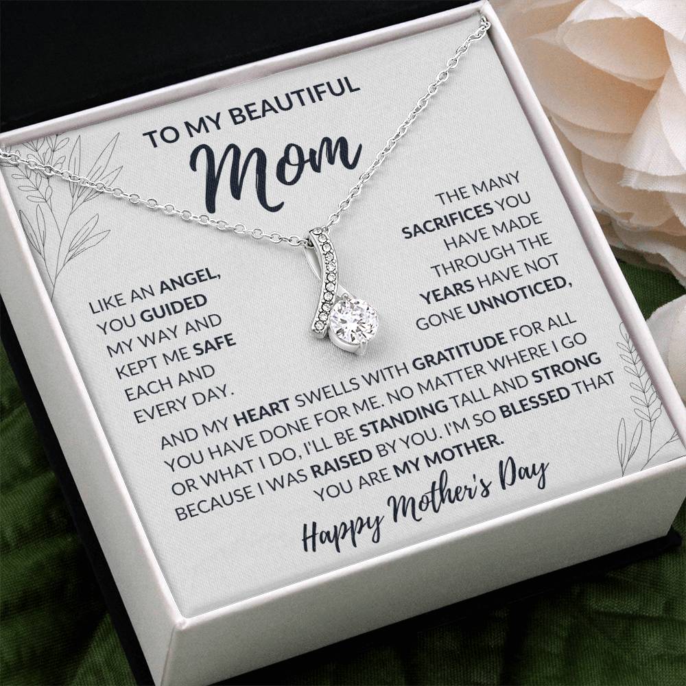 CARDWELRYJewelryTo My Beautiful Mom, I Am So Blessed That You Are My Mother Alluring Beauty CardWelry Gift