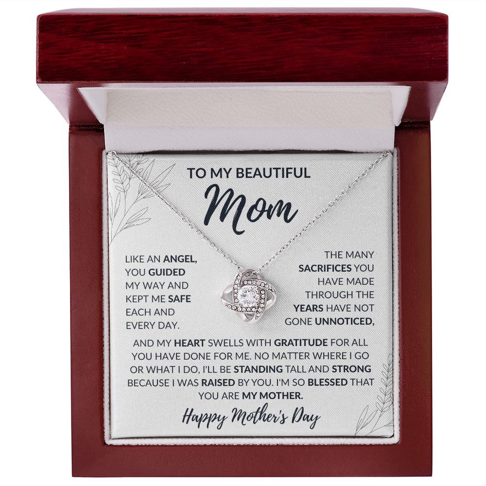 CARDWELRYJewelryTo My Beautiful Mom, I Am So Blessed That You Are My Mother Love Knot CardWelry Gift