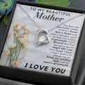 CARDWELRYJewelryTo My Beautiful Mom, White Gold Forever Love CardWelry Necklace