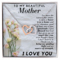 CARDWELRYJewelryTo My Beautiful Mother Inter Locking Heart CardWelry Gift