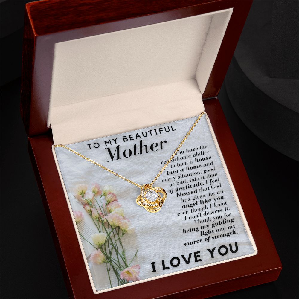 CARDWELRYJewelryTo My Beautiful Mother Love Knot CardWelry Gift