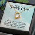 CARDWELRYJewelryTo My Bonus Mom, I Couldn't Be More Grateful, Forever Love Necklace